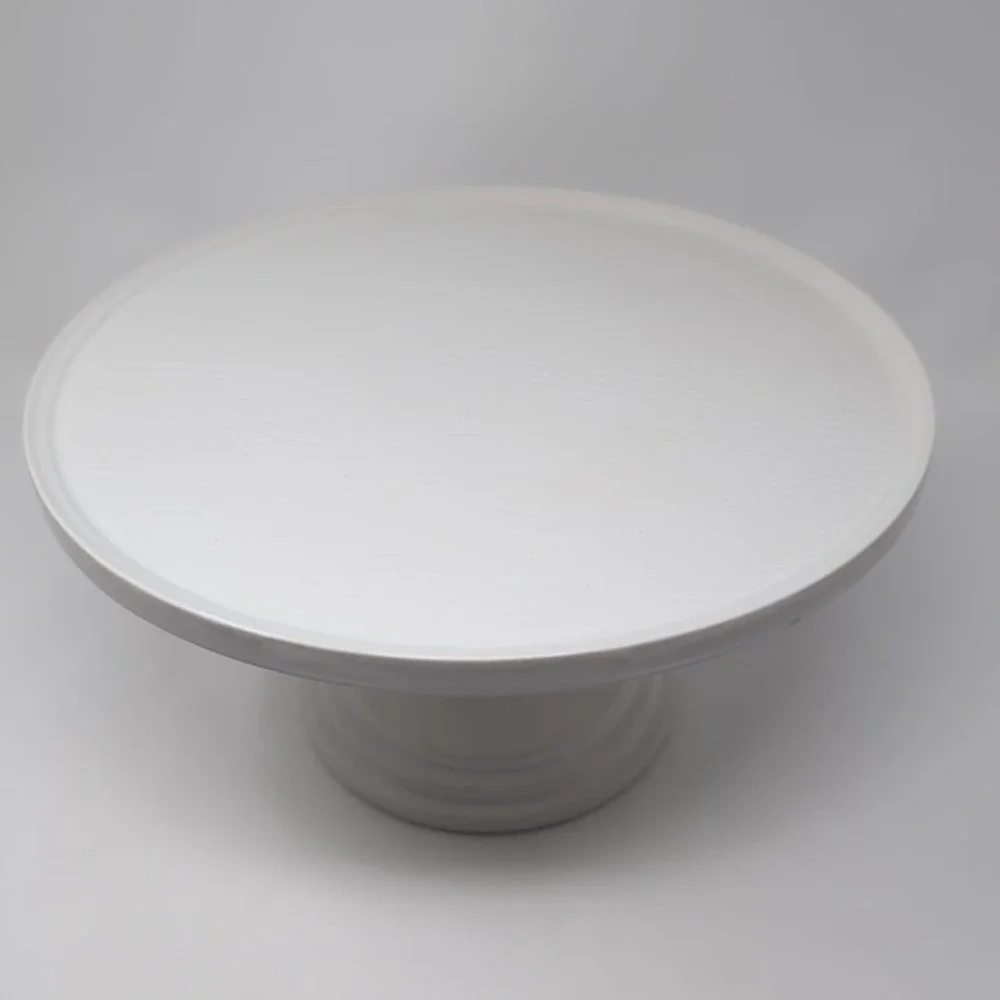 Temp-tations Woodland Ceramic Pedestal Cake Stand with Dome Glass Lid White‎